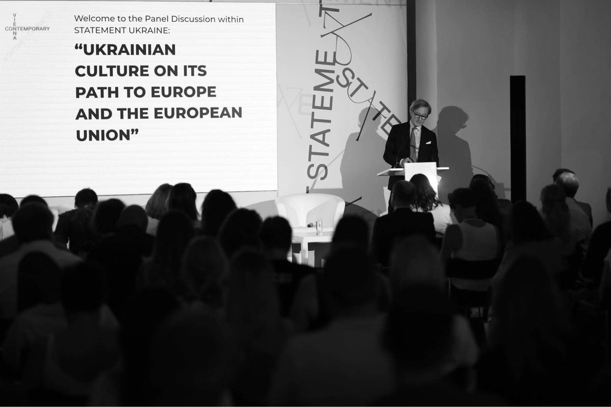 phikern's tweet photo. In Vienna to contribute on Ukraine cultural sector to make the most of EU integration process , to pay hommage to the fearless Ukrainians on the frontline to defend European cultural values, memories and ideals @KEAtweets #statementukraine #ARTvsWAR https://t.co/wgS9oBc2kw