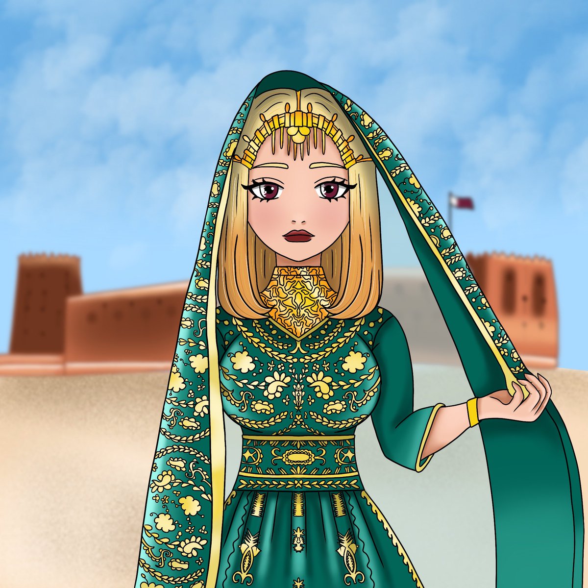 PaulinaRez_'s tweet photo. Raja | Qatar 🇶🇦 

I drew a real sand queen 👸 😅

💦Available on @opensea💦
Price - 0.021 ETH

https://t.co/tEZcwYIxIO

I am grateful for any help 💕 https://t.co/sYvP4kOH5Y