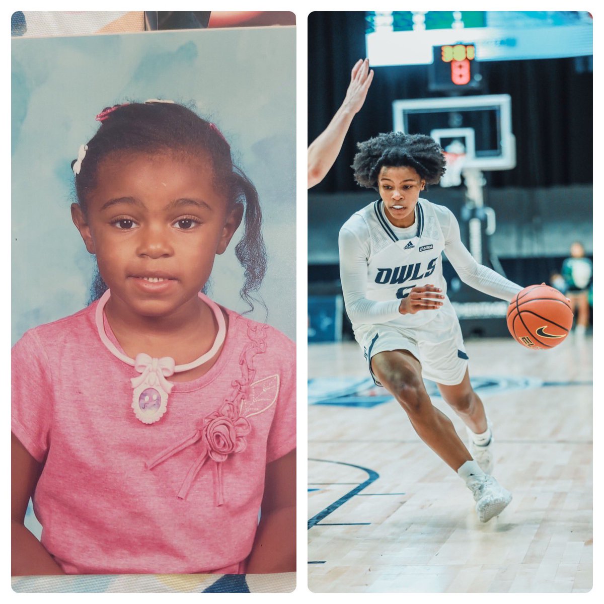 RiceWBB's tweet photo. How it started 🆚 How it’s going💙
#nationalschoolpictureday 🥹

#GoOwls👐 https://t.co/IDaJszzgL2