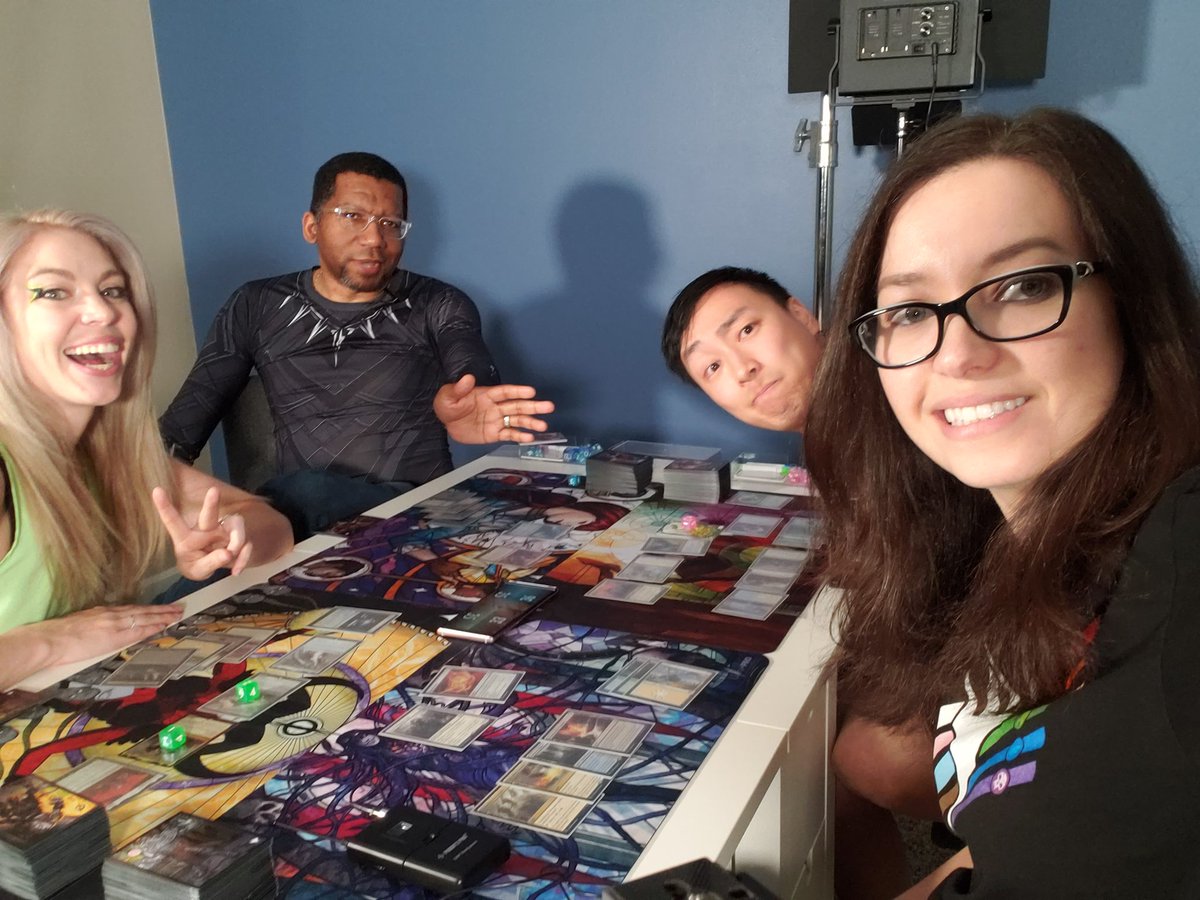 MTGNerdGirl on Twitter: "Recording the 1st episode of our new Commander
