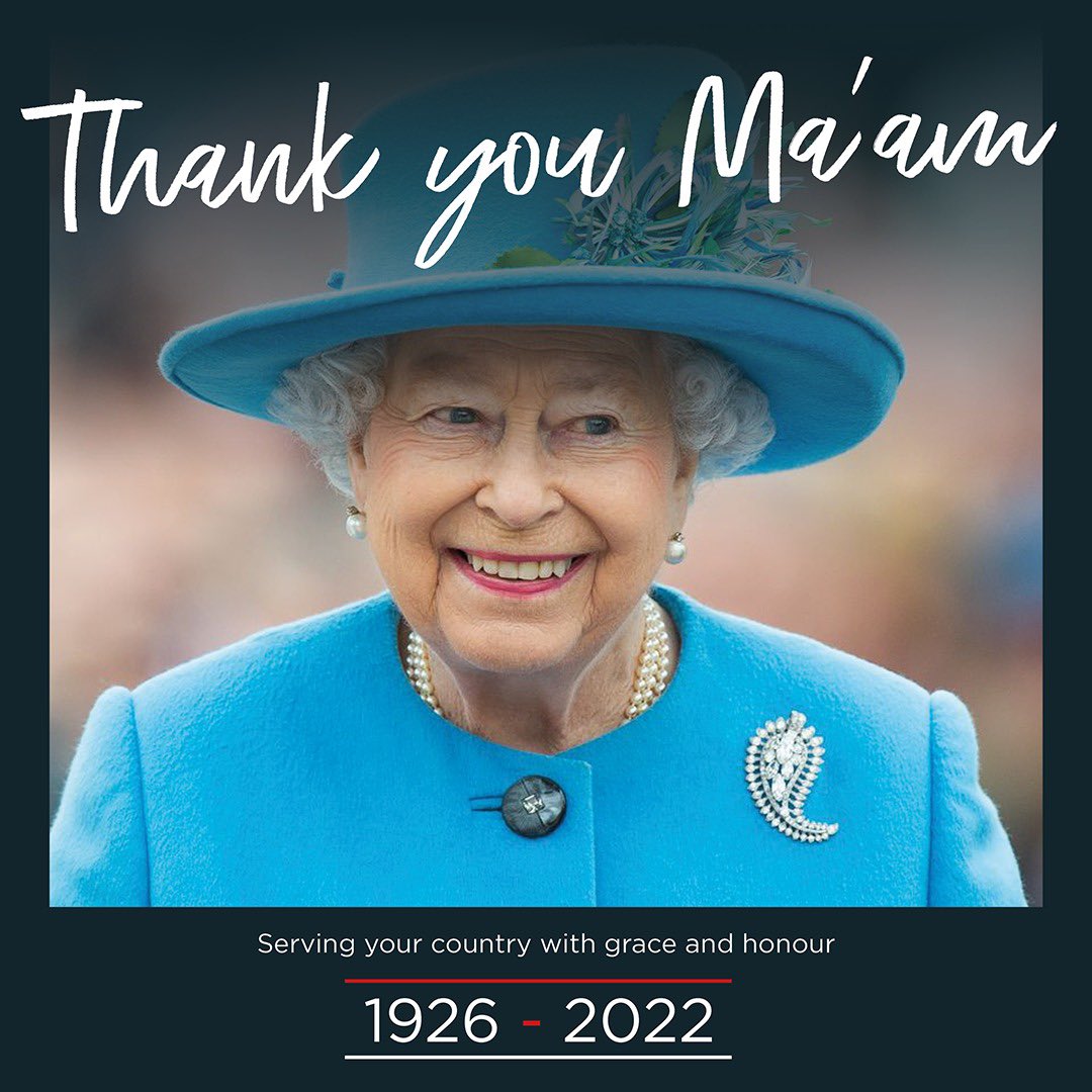 Thank you. A simply magnificent innings. 🙏💔 #QueenElizabethII