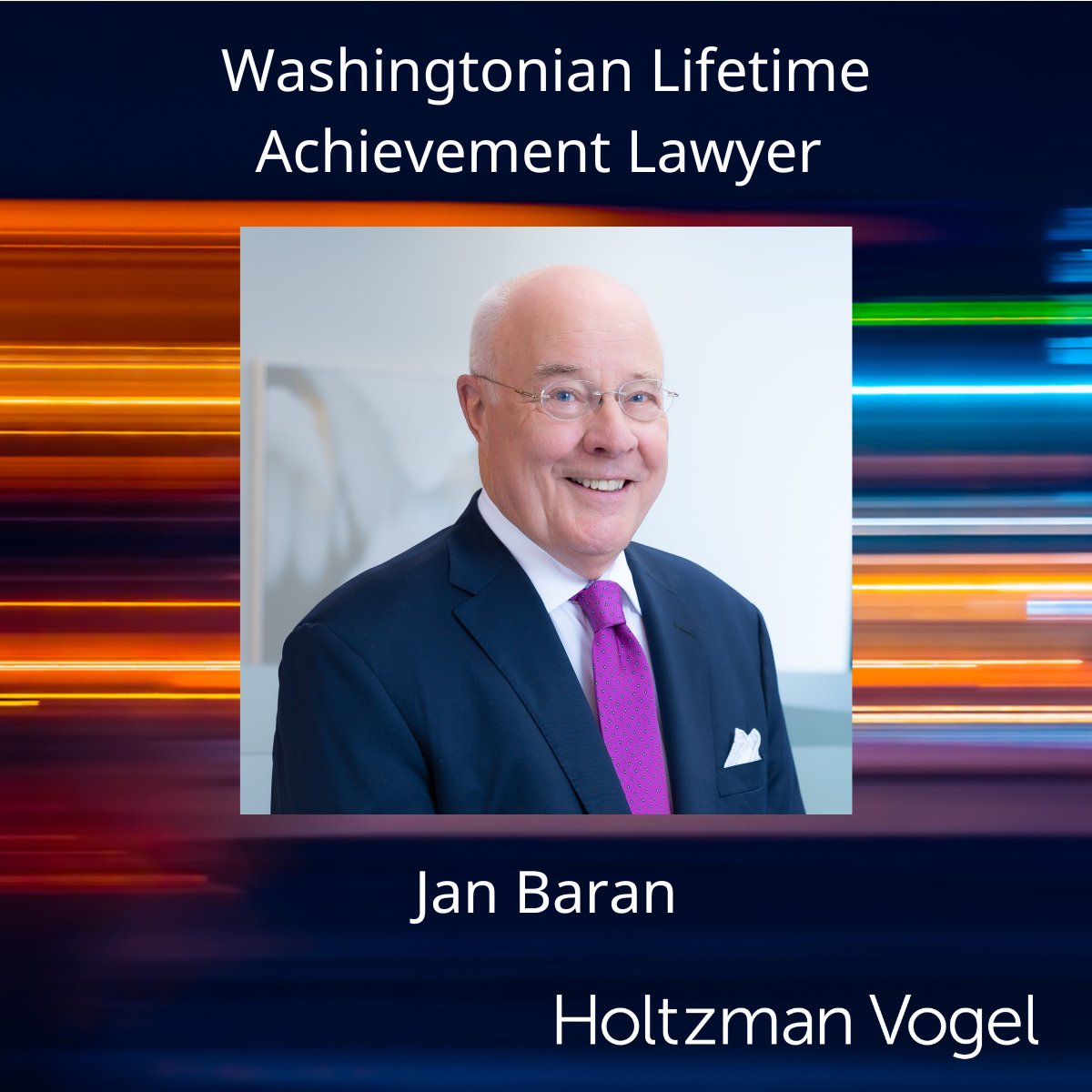 Congratulations to <a href="/holtzmanvogel/">Holtzman Vogel</a>'s Jan Baran for being named by @Washingtonian as a #LifetimeAchievement Lawyer!!

Jan, dubbed the “the dean of campaign finance” by Chambers USA has amassed decades of experience as one of the nation’s preeminent #PoliticalLawyers.

#politics