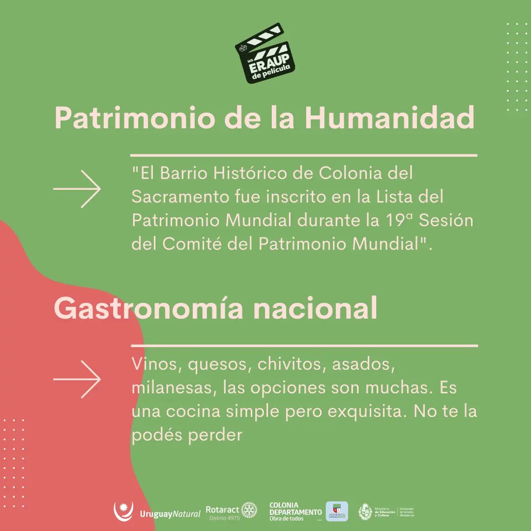 ERAUP2023's tweet photo. ¡Vení a conocer Colonia, vení a conocer Uruguay! 🤖🇺🇾

En este ERAUP de película vas a tener la posibilidad de conocer una ciudad de película ✌️

Hay historias que merecen ser bien contadas 😗 https://t.co/UkKhG3lGHV