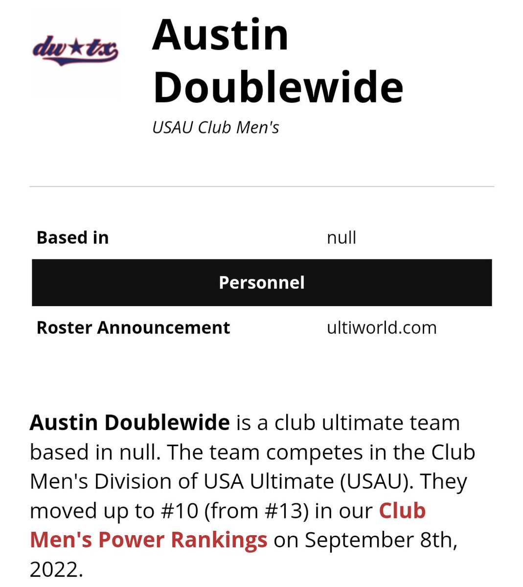 leith_tweets's tweet photo. I hear null is beautiful this time of year @Ultiworld @doublewidetx https://t.co/RKNtNfBQDY