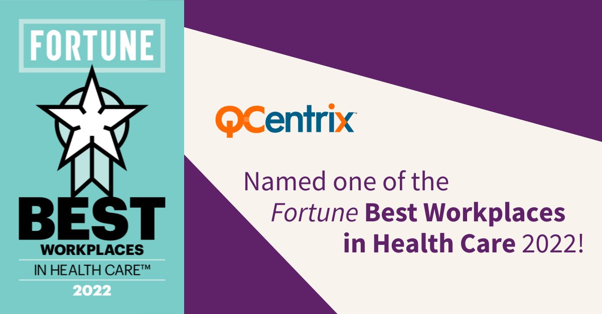 QCentrix's tweet photo. We've been named to the @Fortune Best Workplaces in Health Care® 2022* list! We're sincerely honored and delighted at another opportunity to express how deeply we value our team! https://t.co/n8FBa0xI51

*©2022 Fortune Media IP Limited All rights reserved. Used under license. https://t.co/dOisCeQ0zZ
