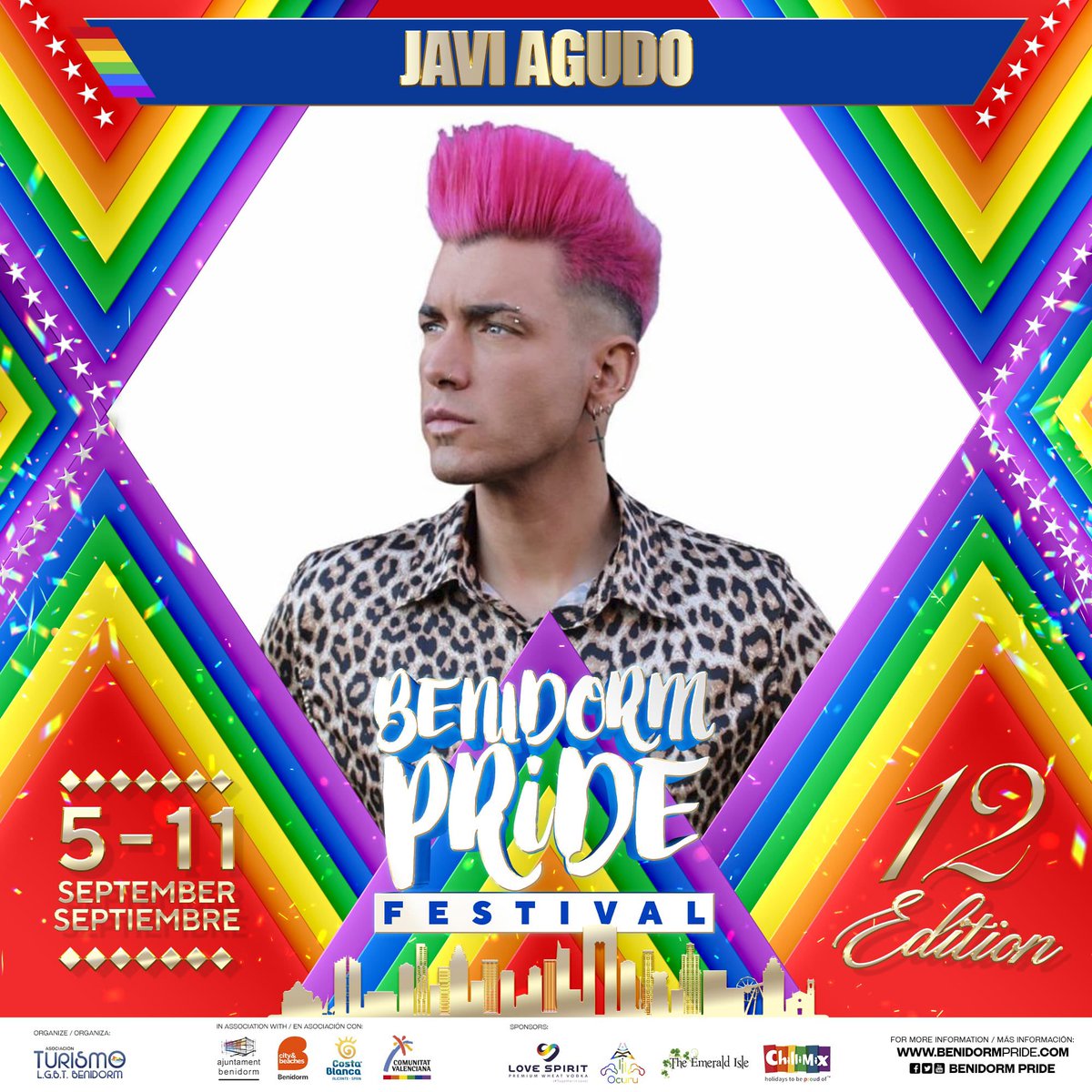 El próximo sábado estaré un año más en el @benidormpridefestival 🏳️‍🌈 Os espero a todos en el Auditorio Julio Iglesias a las 21h 🏳️‍🌈🏳️‍🌈#pride #benidormprime #gaybenidorm #lgbti #orgullolgbt #benidormgay