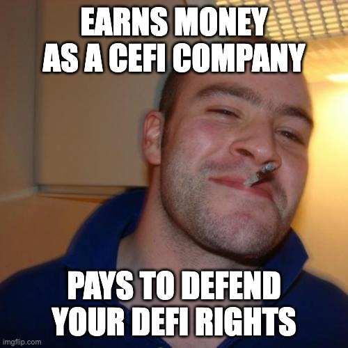 Bankless (@banklesshq) on Twitter photo Coinbase defending our rights to use Tornado?
We haven't used this meme for a min but we're bringing it back
We won't forget you did this <a href="/coinbase/">Coinbase 🛡️</a> Coinbase defending our rights to use Tornado?
We haven't used this meme for a min but we're bringing it back
We won't forget you did this <a href="/coinbase/">Coinbase 🛡️</a>