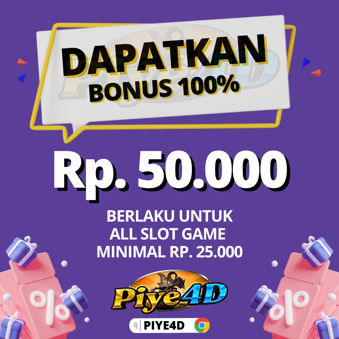 Piye4d_Slot's tweet photo. Promo deposit slot online gacor Bonus 100% Piye4d
 
#slotindonesia #slotonline #judislot #judionline #slot #depositpulsa #spadegaming #pragmatic #slotgame #situsslot #livecasino #habanero #judibola #freebet #joker #indonesia #papabet #judislotonline #judionlineterpercaya https://t.co/fM0aqSp3zO