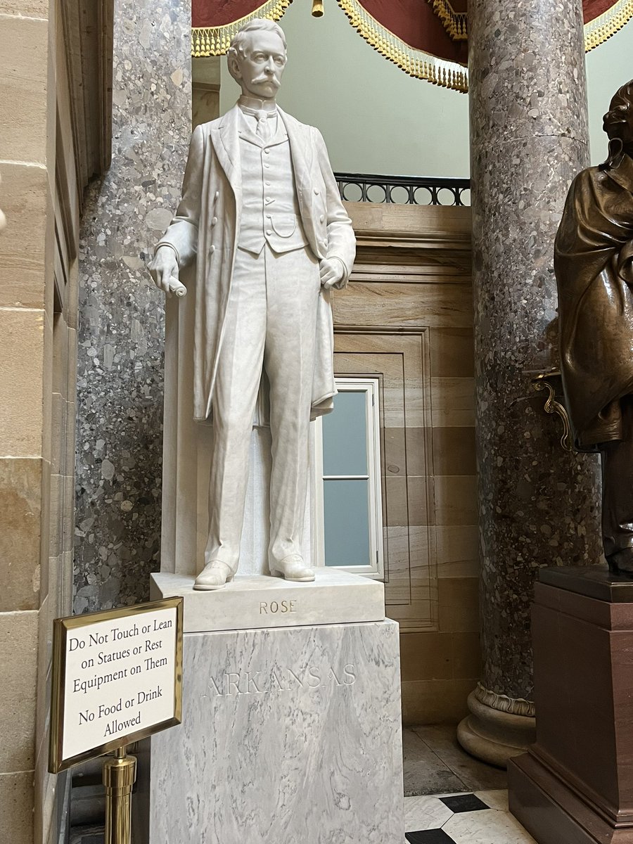 JenHasIssuesPod's tweet photo. One of the cool things I learned is sometimes Congress commissions statues to be made, but states get to send over 2 statues of people that embody their state. I found 1 of Texas’s statues. 
Arkansas is replacing both their statues- 1 of which will be of Johnny Cash. https://t.co/5iEfp4LWo0