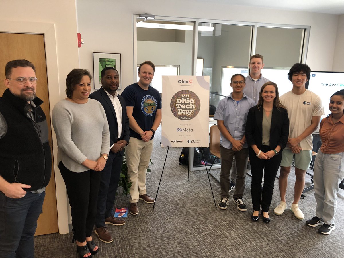 OhioXOrg's tweet image. What a day! 

Great to be with friends from across the state for the #OhioTechDay Launch @OsaPartners in Columbus

We unveiled the 2022 #OhioTechDay Logo - designed by @DublinSchools students, for students!
