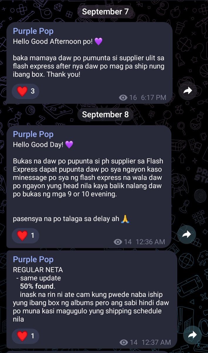 Purple_Pop07's tweet photo. here po, may mga date rin po para alam nyo po kung kailan. thank you! https://t.co/xpjKMQqJ8S