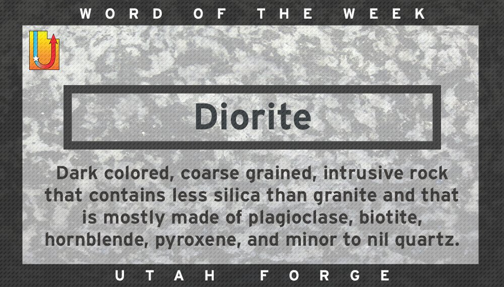 utahforge's tweet photo. This week's word of the week is 'diorite'. Learn more geothermal vocabularies at https://t.co/l9MPOWSJgO 
#utahforge #geothermal #diorite https://t.co/Bv94S2gXHQ
