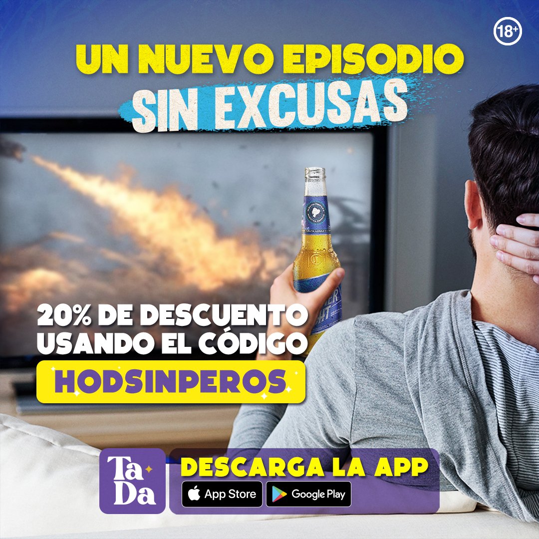 pilsener_light's tweet photo. ¡Disfruta tu noche de #HOD con TaDa!🪄
Usa AHORA el código #HODSINPEROS 🐉 y aprovecha el 20% de dscto para refrescarte #SinPeros viendo tu serie favorita🍻⚔️.
Ingresa y descarga la app 📲 https://t.co/cmEEUo3UUU. https://t.co/U8IJ4mtRwE