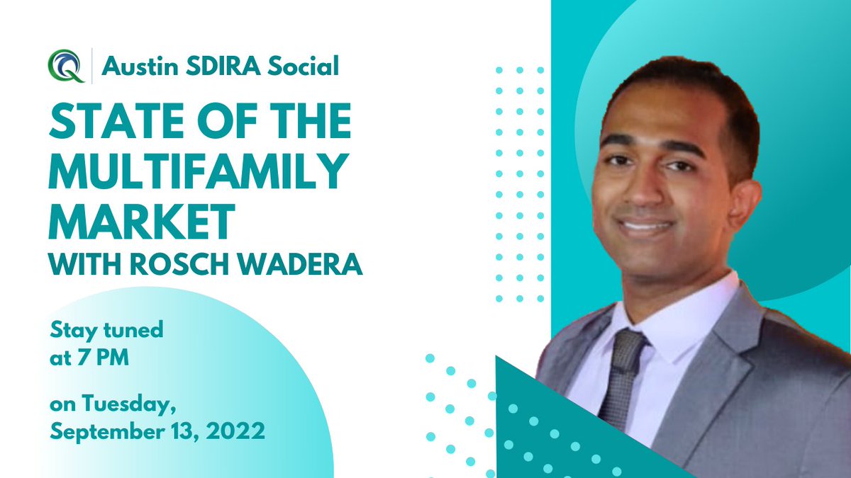 Our Director of Investor Relations, Rosch Wadera, will be speaking at Quest Trust Company's SDIRA Social in Austin next week. If you are interested in attending, you can RSVP through the link below:
questtrustcompany.com/event/a3H5d000… 

#realestate #multifamily #SDIRA #investment #atx