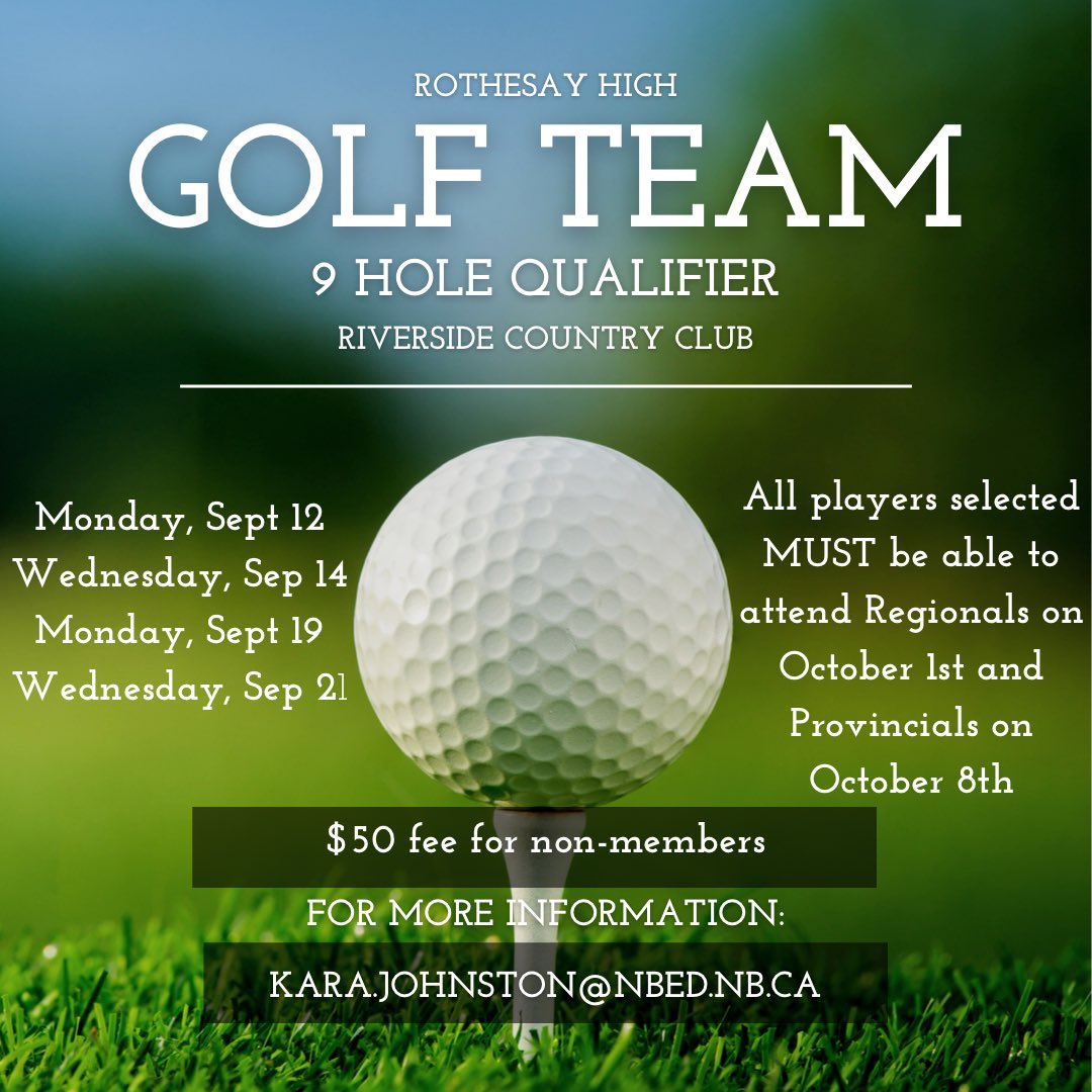 Any RedHawks looking to play Golf this year, the first qualifier is Monday, Sept 12th @ 4:30! ⛳️🏌🏽‍♀️🏌🏼