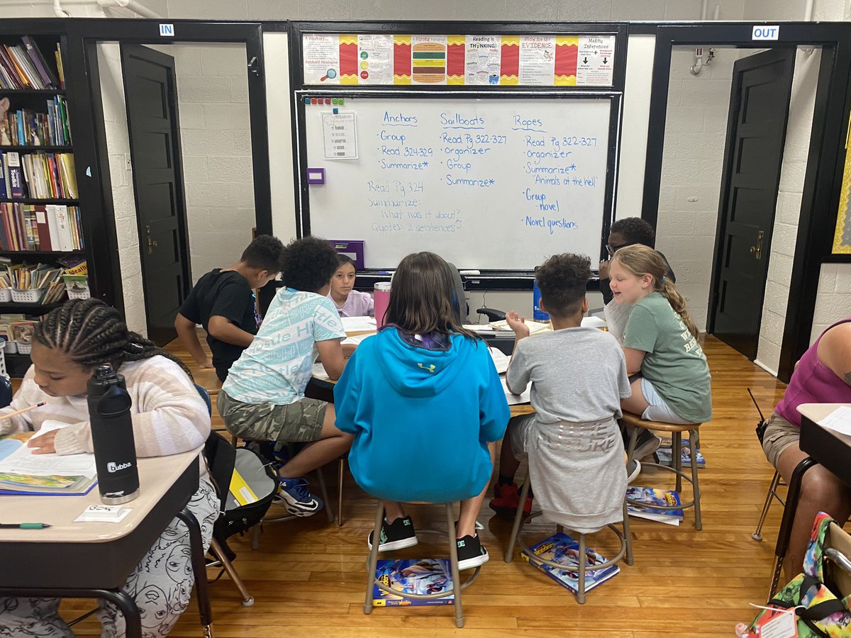 I was careful to tip toe when listening in on some 5th graders deep in discussion about a recently read expository text! Thank you <a href="/AkersBCPS/">Megan Akers</a> for being all smiles when I stopped by at the the end of the day!