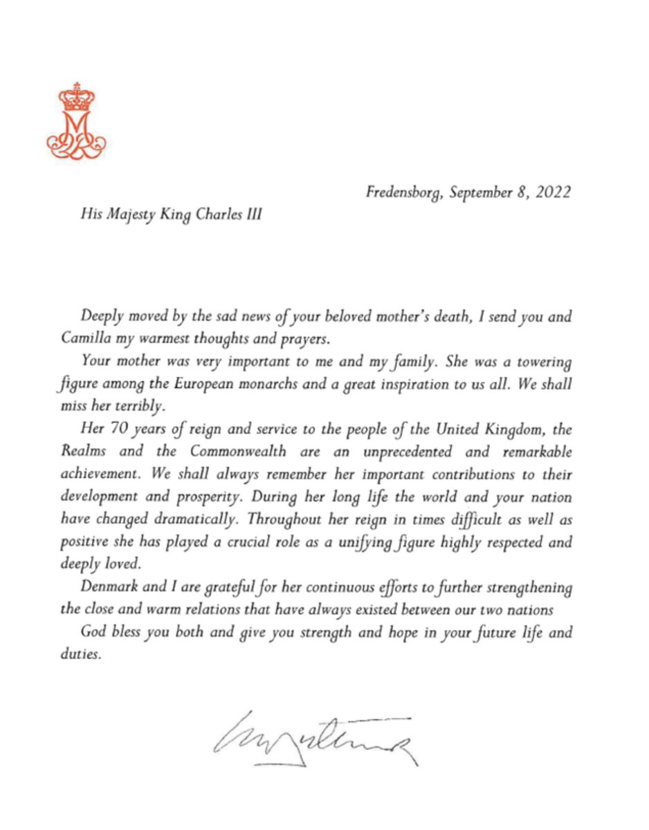 MajestyMagazine's tweet image. A message from Queen Margrethe of Denmark 🇩🇰.