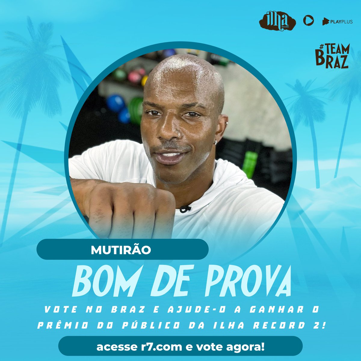 fabiobrazz's tweet photo. 🚀MUTIRÃO BOM DE PROVA INICIADO🚀 

✅ O voto é para GANHAR O PRÊMIO DO PÚBLICO, vote no Fábio Braz

📲 Acesse o https://t.co/sBhXvMOi8Z para votar!

📥 A cada 10 votos envie um EMOJI ou LETRA nesse Tweet! 

#BrazCampeão #TeamBraz #IlhaRecord https://t.co/gCPnzt7UBK