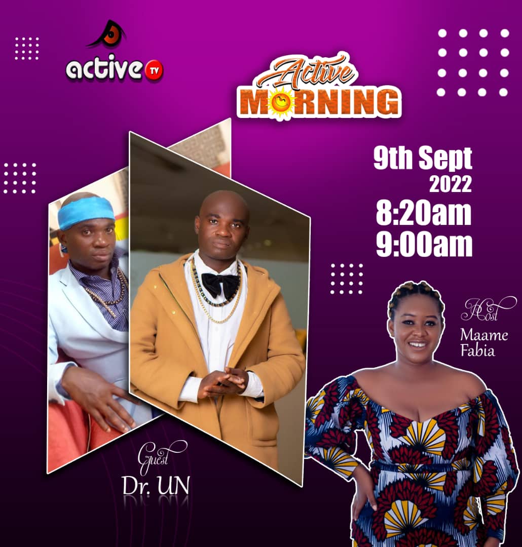 activetvgh's tweet photo. Dr. UN is live on the #ActiveMorning show tomorrow Friday. September 9. Don't miss it. https://t.co/uvApbYRWks