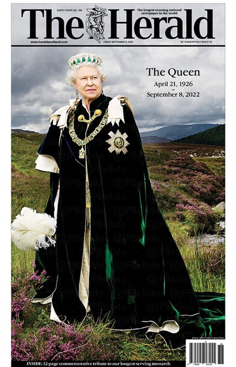 AlertaNews24's tweet photo. 🏴󠁧󠁢󠁳󠁣󠁴󠁿 | ISABEL II (1926-2022): Diario The Herald: https://t.co/YD4QWNKJNa