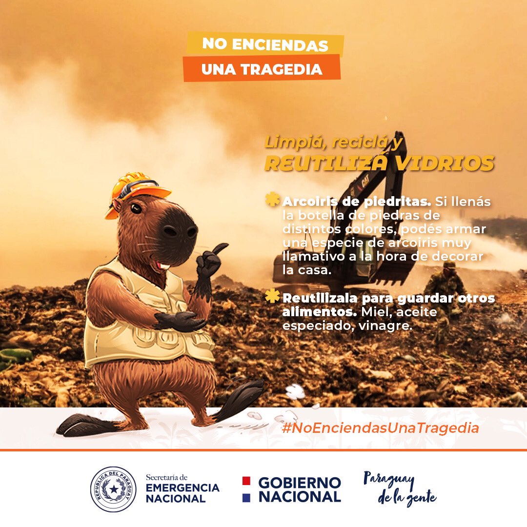 #TinchoDice 💬: Limpiá, recicla y reutilizá☝🏼🤓

Cuidemos del medio ambiente que nos rodea, no desperdicies tus envases de vidrio ¡Reutilizá! ✨ 

#NoEnciendasunaTragedia 🔥❌