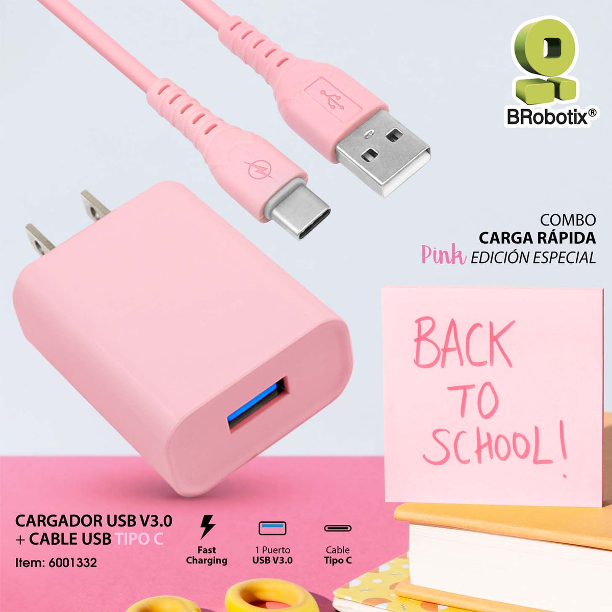 ¡Disfrutamos ser #Pink 🥰🌸! con #BRobotix lleva tu estilo a todos lados: Carga tus dispositivos en menos tiempo con tu Combo Carga rápida Edición especial.
#backtoschool #regresoaclases #pink #rosa #cargador #cargarapida #fastcharging #tipoc #smartphone #pantone #somossoluciones