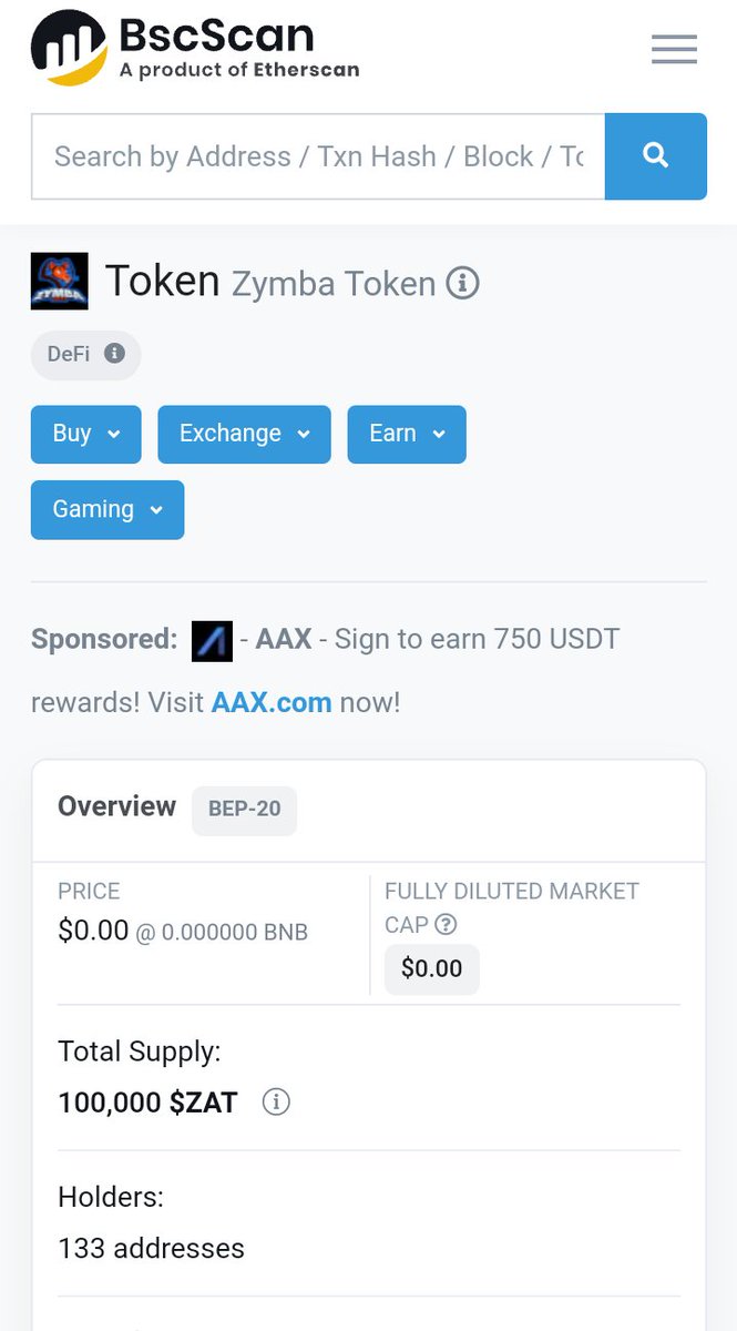 Buying $ZAT #Zymbatoken now is like buying #Bitcoin in 2010.
This token will shake the #crypto space.
💥Launched on Aug 22.
💥Already #verified by #BSC Scan.
💥Total Supply: 100,000
💥CHART: poocoin.app/tokens/0xf1cab…

Twitter: <a href="/zymbatoken/">Zymba Token</a> 
TG: t.me/zymbacommunity
