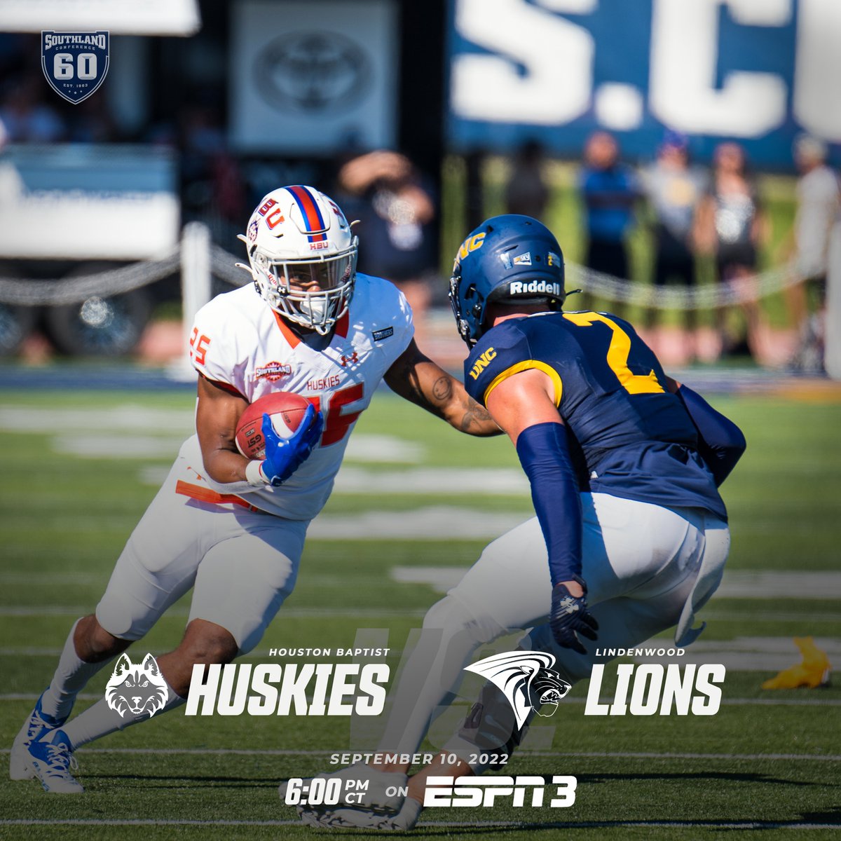 Week ✌️🏽 here we come! 🏈 - Lindenwood 📺 - @ESPN 3 ⏰ - 6:00 PM CST 📍 - Husky Stadium, TX #DawgsUp #BeElite #week2 #Football2022