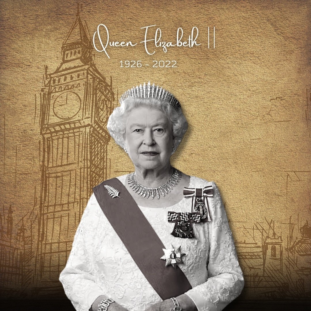 Kopykatsproduct's tweet photo. Queen Elizabeth 
1926 - 2022

The reign has come to an end, the Queen of England is no more. The longest reigning monarch comes to an end. 

#Saadhay14August #Kopykatsproductions #DawarMehmood #queen #queenelizabeth #England #UK https://t.co/nZymT6uxLW