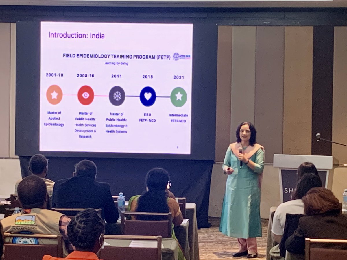 kprabhdeep's tweet photo. Field epidemiology skills can enhance capacity of NCD leaders and managers at districts/states.Grateful for the opportunity to share India #FETP #NCD experience along with #FETP coordinators from Ethiopia and Thailand at #Tephinet2022 #Panama @tephinet @icmr_nie https://t.co/DYGn47UXK3