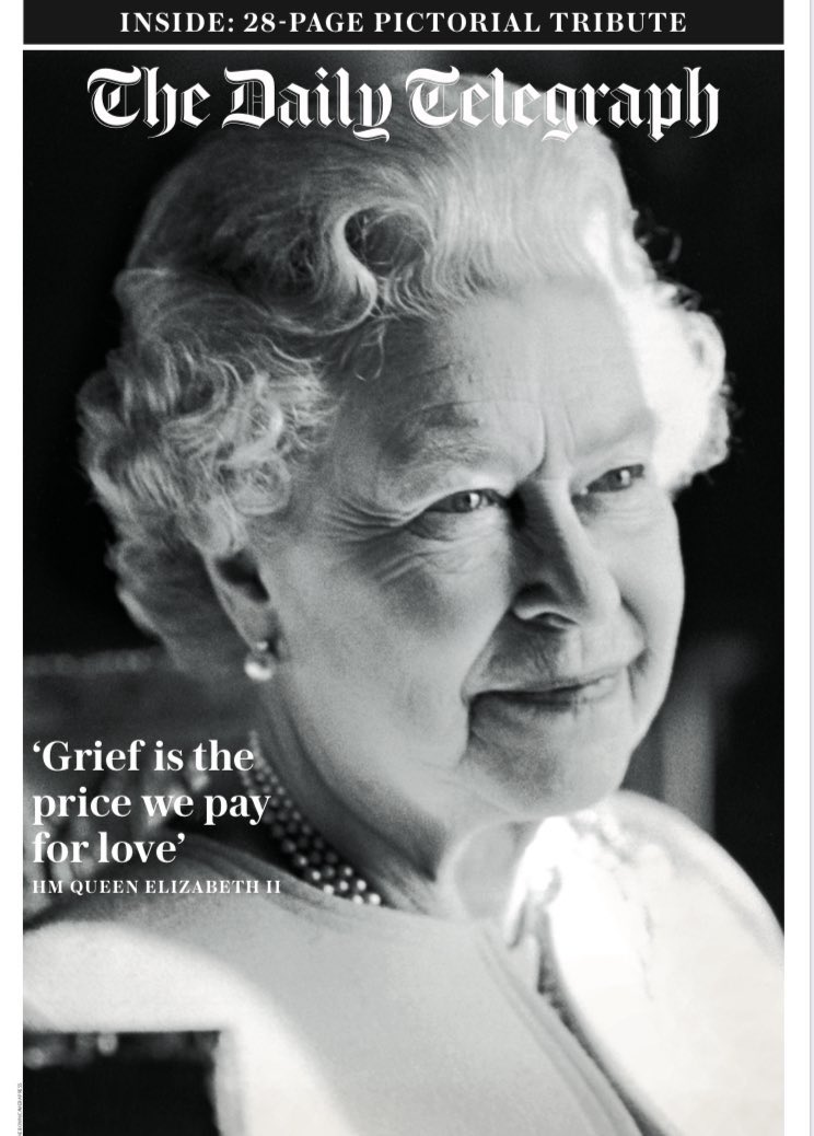 86% of people in the UK had only ever lived under the Queen’s reign - until today. A truly historic moment, very proud to have played a part in this edition. #buyapaper <a href="/Telegraph/">The Telegraph</a> #QueenElizabeth