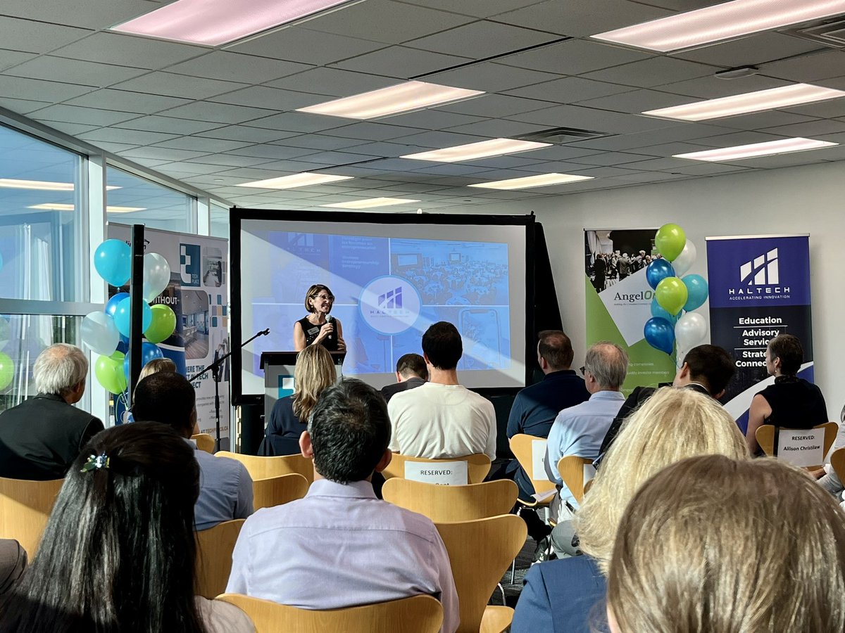 TechPlaceBurl's tweet image. Shann McGrail, CEO of @Haltech_RIC, speaks about their successes in the  #TechPlace space and in the #Halton innovation ecosystem.
