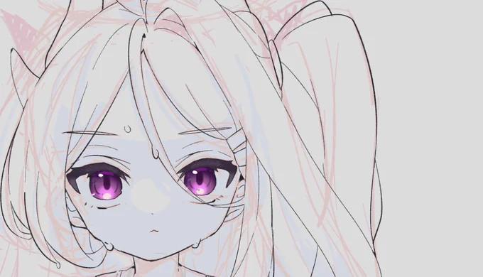 かわいい顔かけたので満足しちゃっている状態 