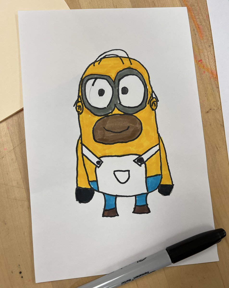 MsLoeperSLMS's tweet image. At @SpringtonLakeMS we are “One in a Minion!” Artists working away already at drawing their own Minions.