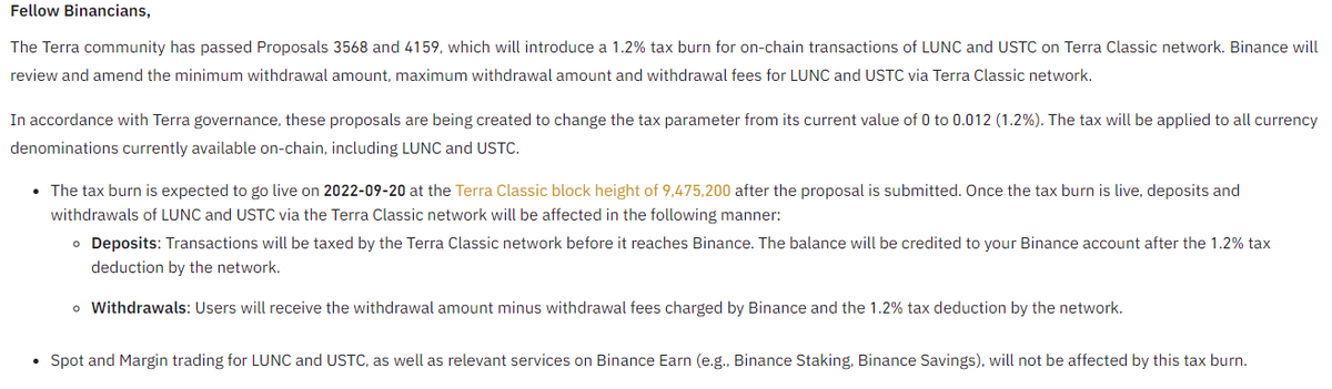 $LUNC wants the 1.2% burn
WE WANT THE 1.2% BURN!

LETS LET EVERY EXCHANGE KNOW THAT WE WANT THE 1.2% BURN #LUNC!

<a href="/binance/">Binance</a> WANTS TO HEAR HOW THE COMMUNITY FEELS! LET'S LET THEM KNOW!

LIKE &amp; RETWEET TO LET #Binance KNOW WE WANT THE BURN!

#LUNACLASSIC #luncburn