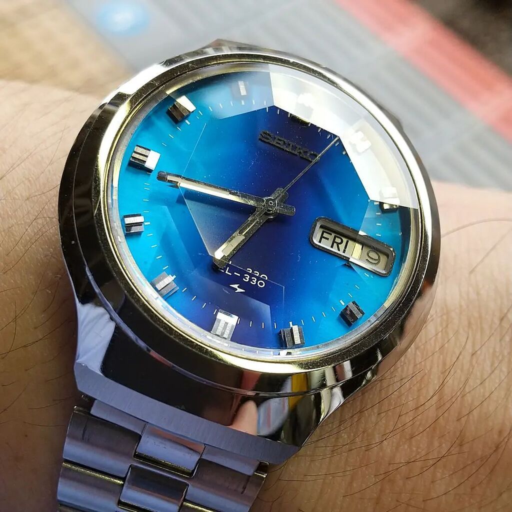 chronotron2's tweet photo. やっと金曜日。今日はセイコーの電磁テンプEL-330。9面カットガラスが美しい😍
#今日の時計 #セイコー #セイコーエレクトロニック #電磁テンプ #todayswatch #seiko #seikoelectronic #el330 #electronicwatch #tw https://t.co/Ur5sC3F8F3