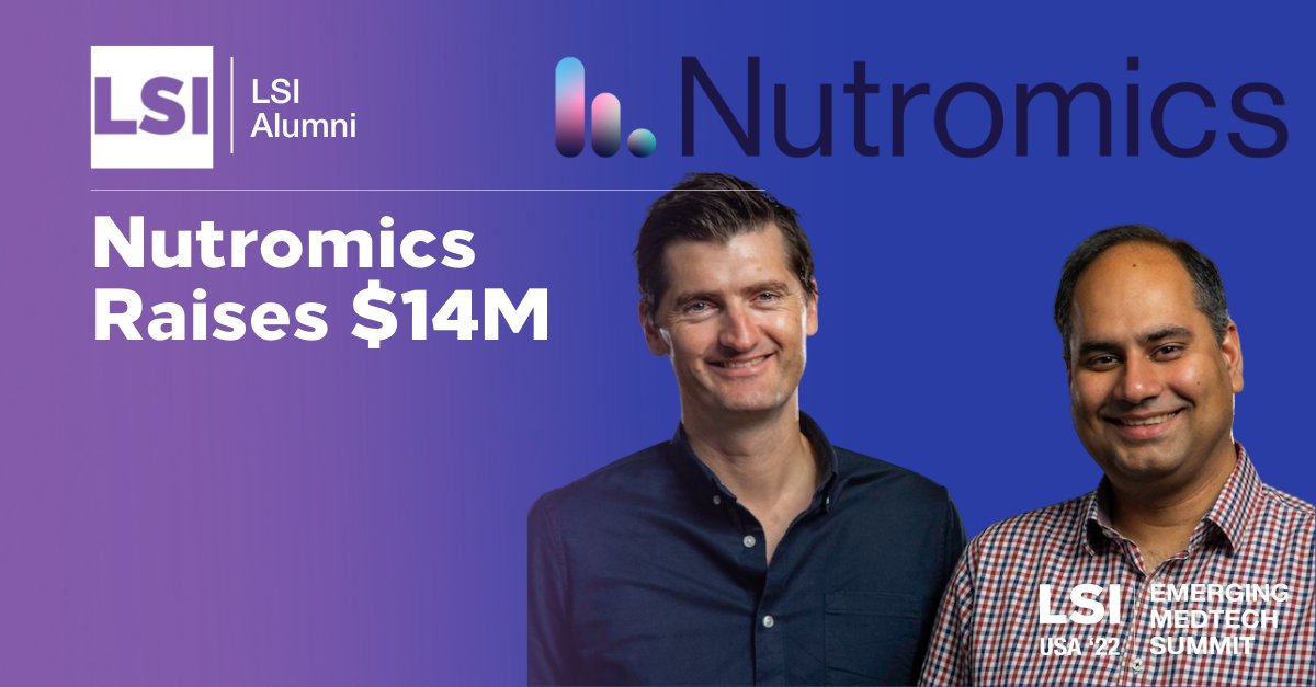 Today, <a href="/nutromics/">Nutromics</a> announced that the company raised $14M for its breakthrough wearable diagnostic technology platform.

Congratulations to #LSIAlumni Peter Vranes, Co-Founder &amp; Co-CEO of Nutromics and the entire Nutromics Team

Peter will be back at #LSIEurope22 later this month