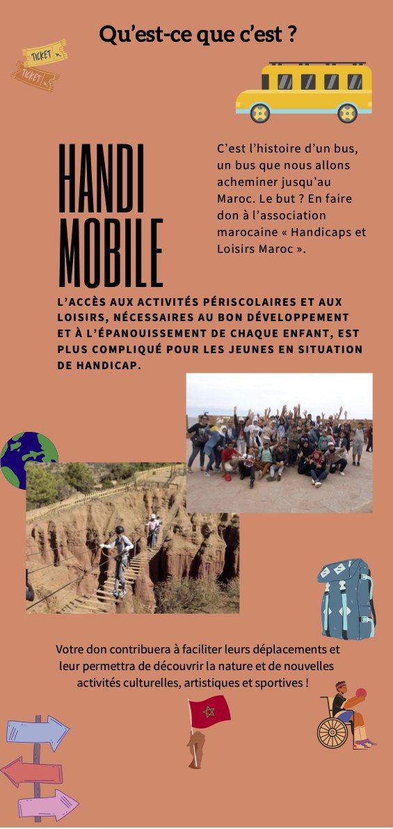 hanaechb's tweet photo. Salut à toi qui lit ce tweet !
Je fais partie d'une association solidaire avec laquelle nous allons faire le don d'un minibus pour une association Marocaine pour faciliter les déplacements de personnes handicapées ☺️ Nous avons besoin d'aide pour mener à bien ce projet..
Suite⬇️ https://t.co/7CkfNLwWXf