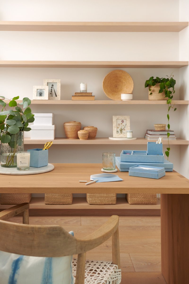 Create your dream desk with these handmade essentials for home, work + work from home. Every piece is naturally dyed with colors extracted from native plants in India and handmade with recycled cotton textiles discarded from the garment industry. Shop: bit.ly/3RwMSkm