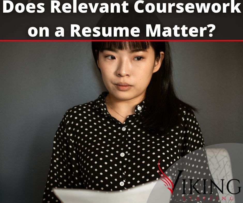 StaffingViking's tweet photo. Can relevant coursework on a resume help grab the attention of hiring managers? See article from @monster.com here: https://t.co/RfRRudBe1L 

Join our Viking Staffing team today! See our jobs here👉: https://t.co/KQMOOXA3H4 

#hiring #jobs #job #nowhiring #getajob #vikingstaffing https://t.co/1zWQgC5AGh