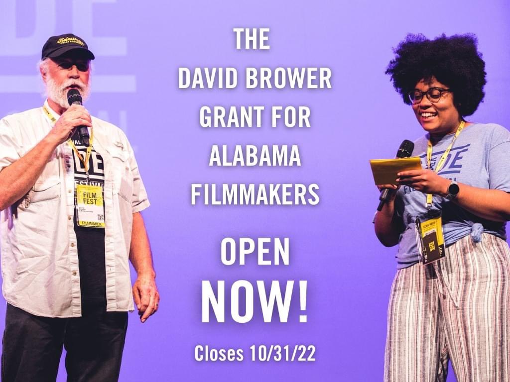 🚨 CALLING ALL ALABAMA FILMMAKERS! 🚨

The David Brower Grant for Alabama Filmmakers is a $1500 grant to support student, emerging, or established filmmakers currently in Alabama. 

Applications are open NOW through 10/31/22.