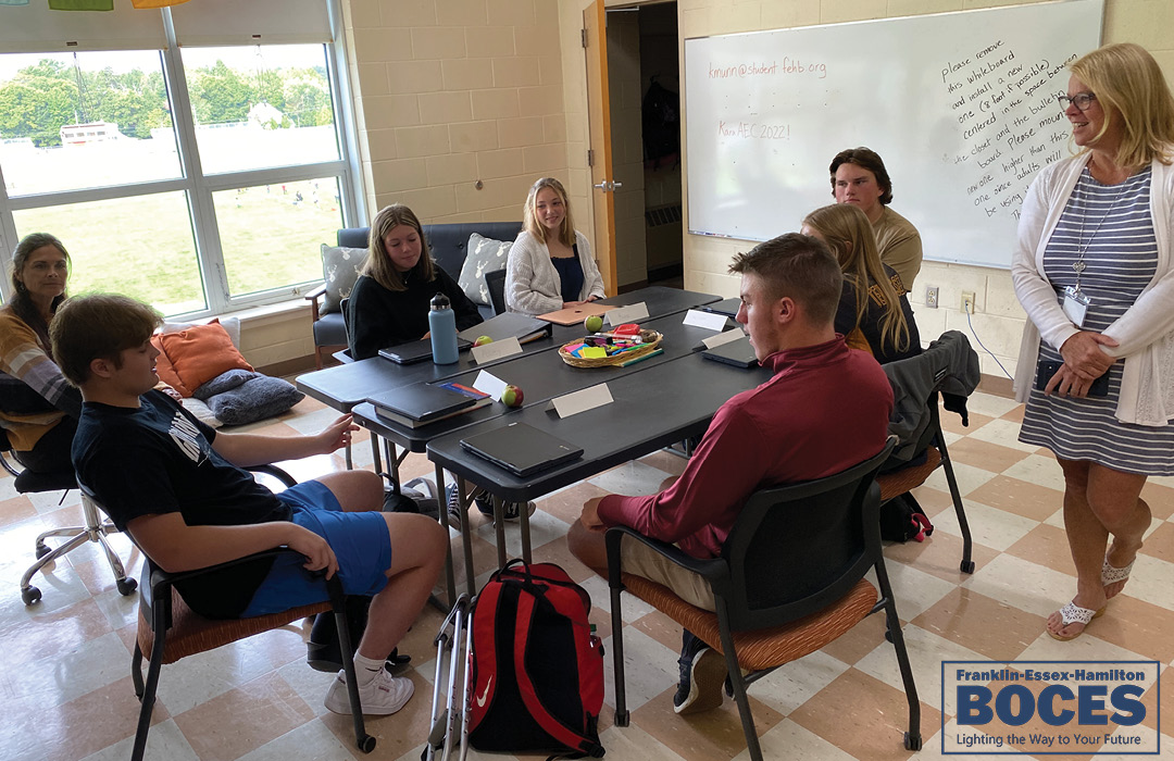 fehboces's tweet photo. AEC Principal Murphy and Asst. Superintendent Lori Tourville visited classrooms in #SaranacLake. They stopped at our New Vision programs at Petrova Elementary and Adirondack Medical Center and classrooms and outdoor learning spaces at #AdkEdCenter.
#FutureFocused #FEHBOCES https://t.co/Vf1mhJJhN4