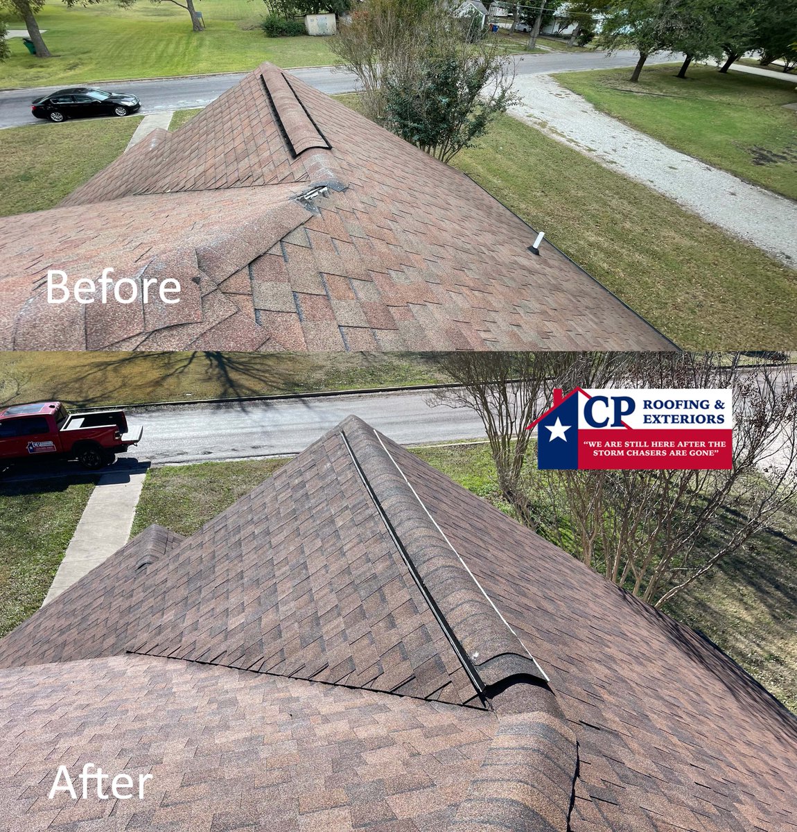 CPRoofingTexas's tweet photo. Great #RoofTransformation back from last winter 🙌
#ThrowbackThursday #TBT https://t.co/cc8qKWuVog