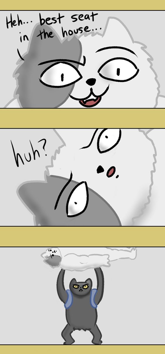 Tobyoedraws's tweet photo. The SEAT!

https://t.co/2mOGs2HIMx

#webcomic #webcomics #webtoon #webtooncanvas #webtoons #tapas #comic #comics #look #at #it #haha #uuuuh #catperson #catpeople https://t.co/3iCExCEq2y