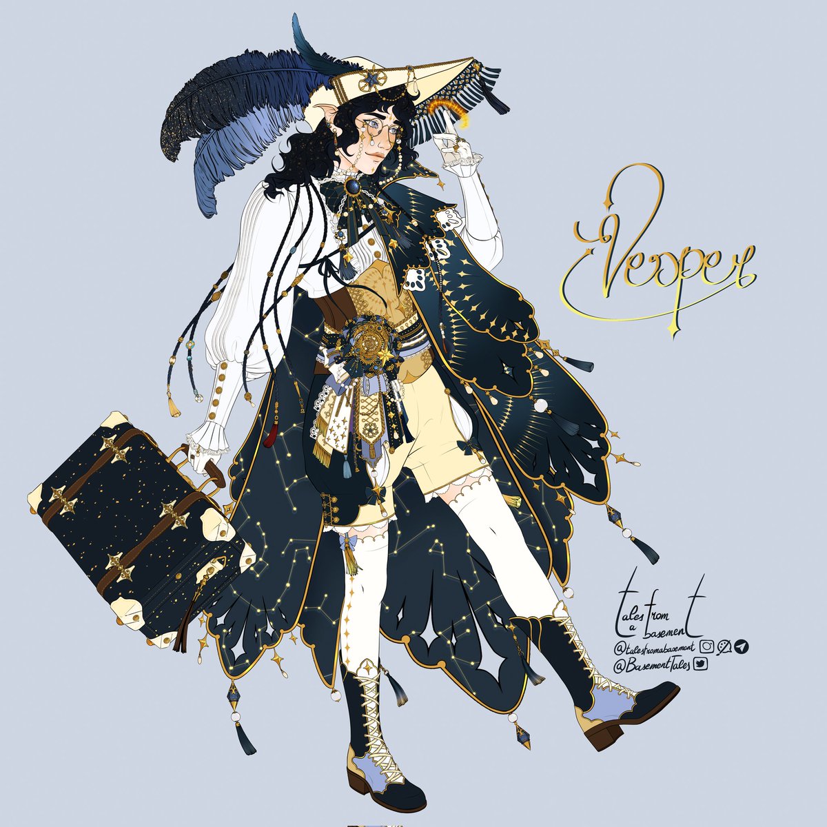 BasementTales's tweet photo. Reposting Vesper because I made a few little changes and not having the final version here was bothering me, so please give this one some love too. 

#dnd #dungeonsanddragons #DnDcharacter #OC #originalcharacter #elf https://t.co/EvaNAn0kEg