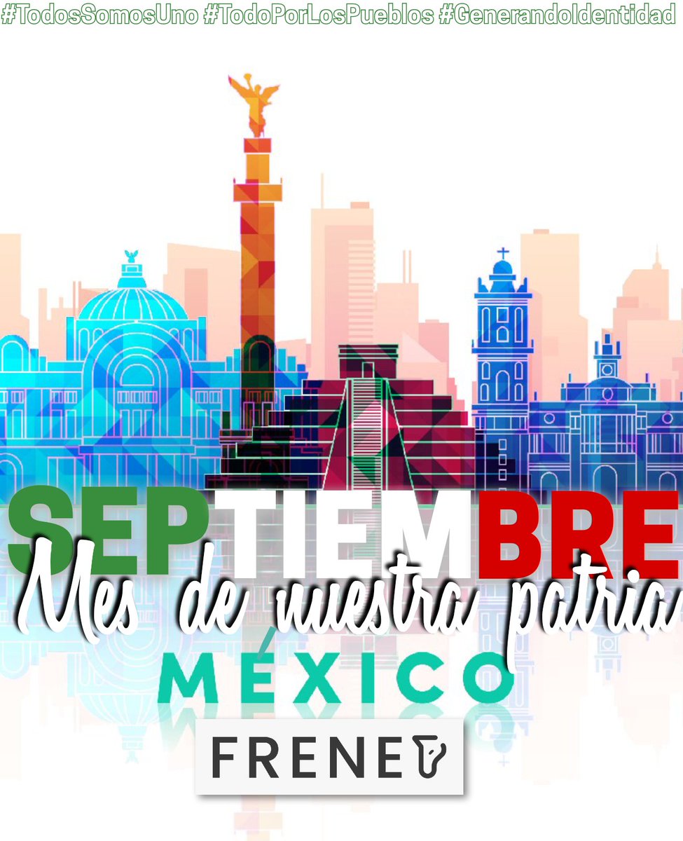frenepacoficial's tweet photo. ¡Inicia el mes de la reivindicación de nuestra patria! El mes de nuestro orgullo por el origen de nuestra esencia como habitantes de un Estado tan poderoso como México.🇲🇽Somos @frenepacoficial, somos juventud, somos mexicanos ✋️🙋‍♂️🙋‍♀️🙋🤝🇲🇽🏳️‍🌈🏳️‍⚧️#TodosSomosUno #GenerandoIdentidad https://t.co/s6P9eHAl1f
