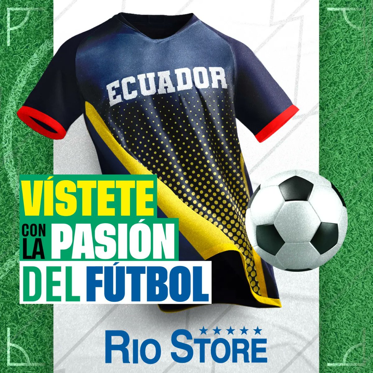 RioStoreEC's tweet photo. ¡Llegó a Rio Store una nueva colección! ⚽ Visítanos y vístete con la pasión del fútbol con tu camiseta favorita 👐 https://t.co/3LsZTjVv2f