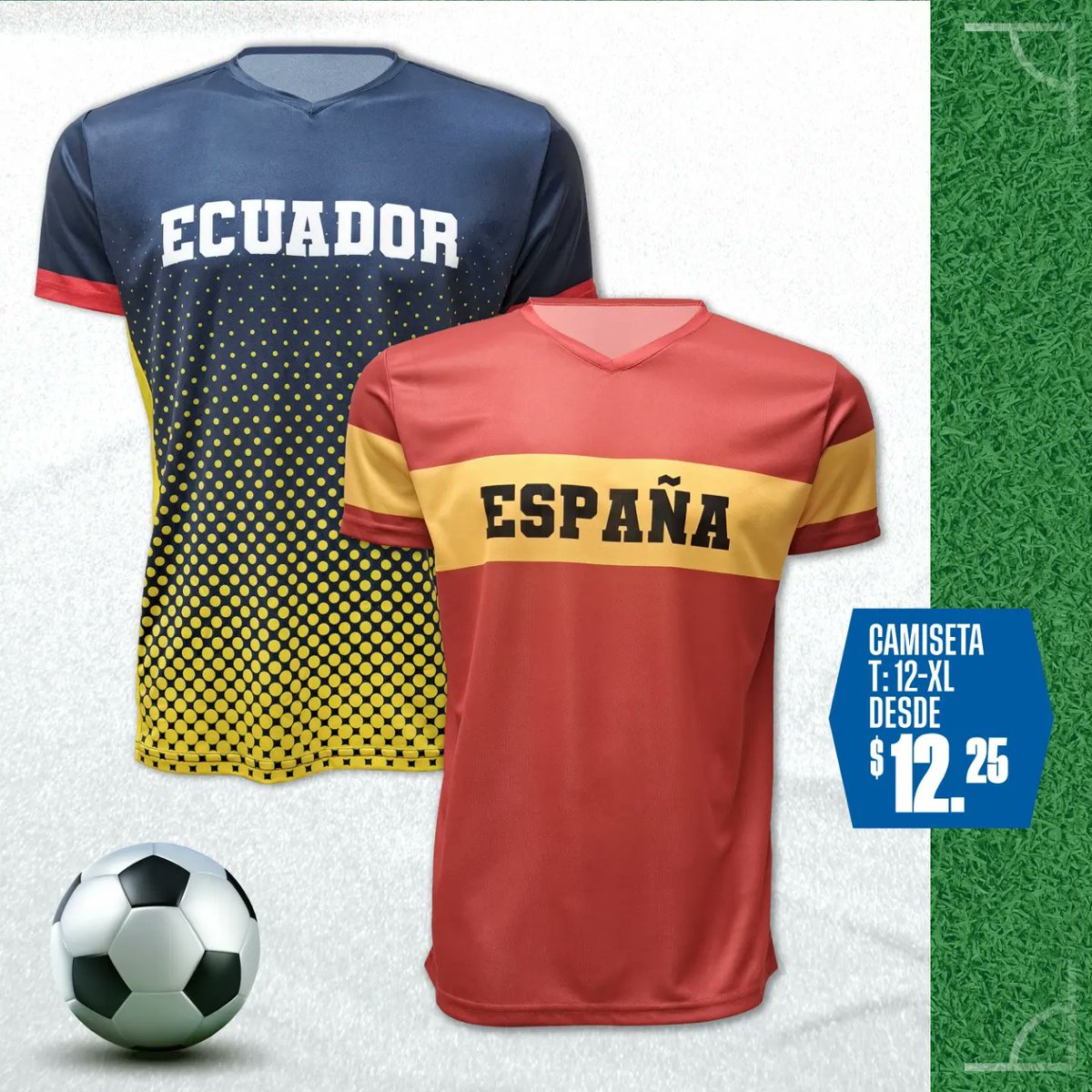 RioStoreEC's tweet photo. ¡Llegó a Rio Store una nueva colección! ⚽ Visítanos y vístete con la pasión del fútbol con tu camiseta favorita 👐 https://t.co/3LsZTjVv2f