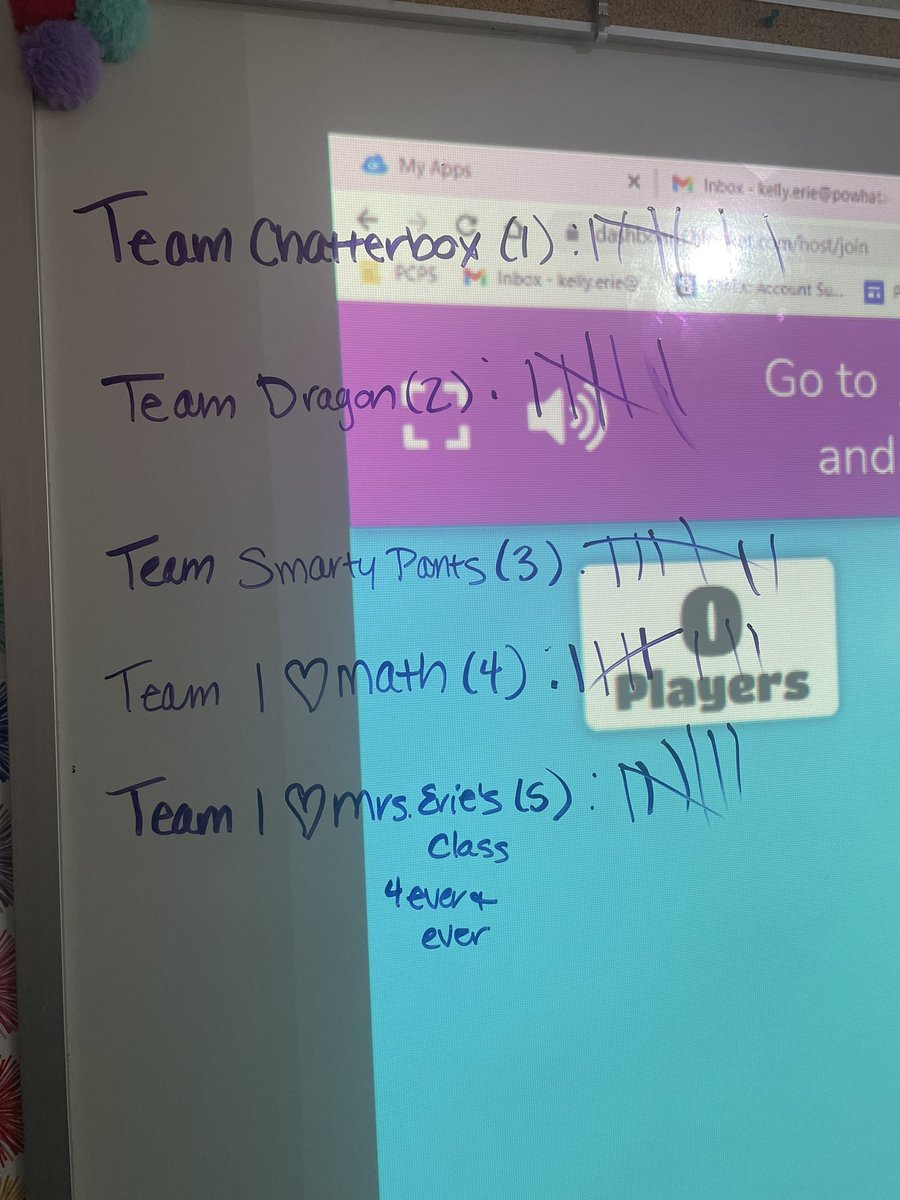 MrsErie3rdGrade's tweet photo. When table groups can’t come up with a team name I’ve got them covered 👌🏻 #teamnames #mrseriewilldoitforyou #teamchatterbox #teamdragon #teamilovemath #teamilovemrseriesclassforeverandever https://t.co/lr7PZ79dx8