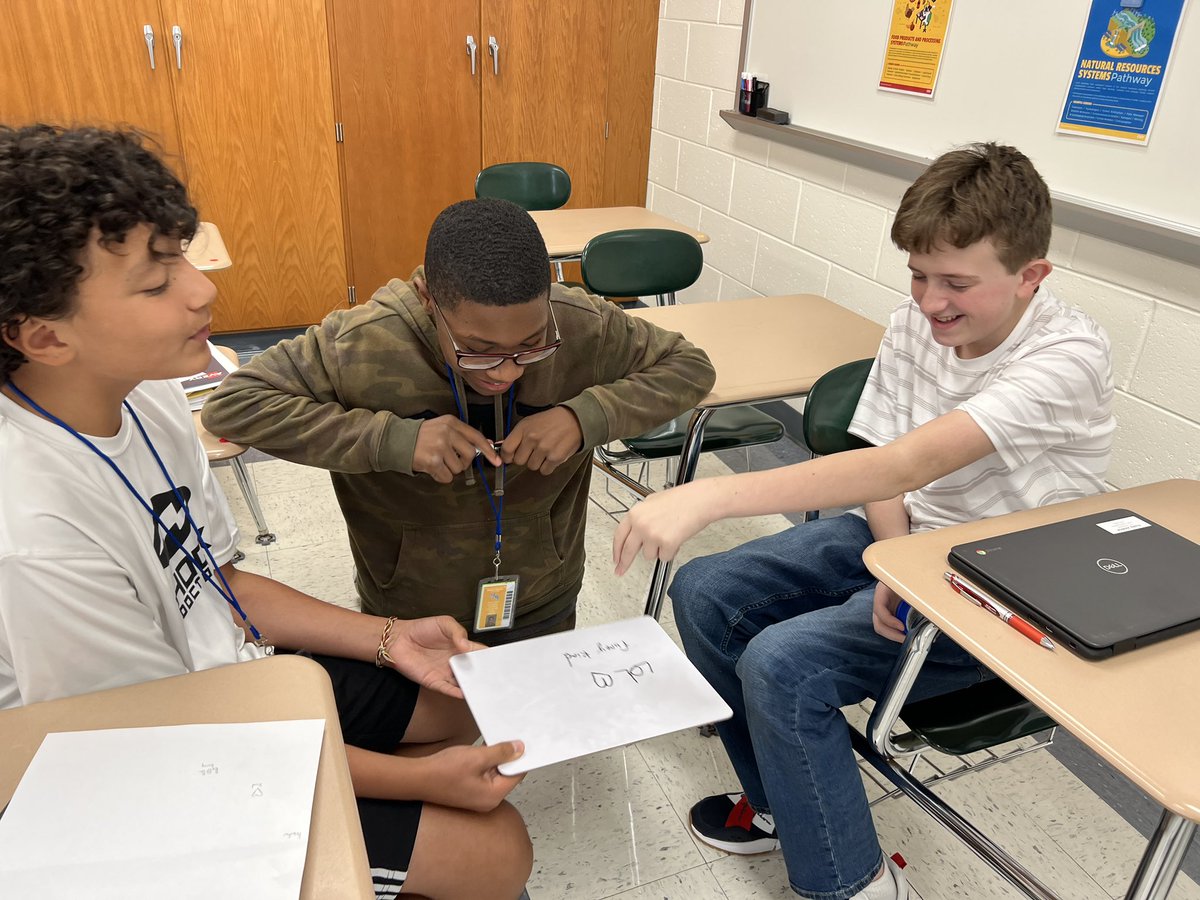 NBMiddleAg's tweet photo. Today in #NBPathways we wrapped up our traits we want in a teacher with some small group work. https://t.co/7aq2eStwkT